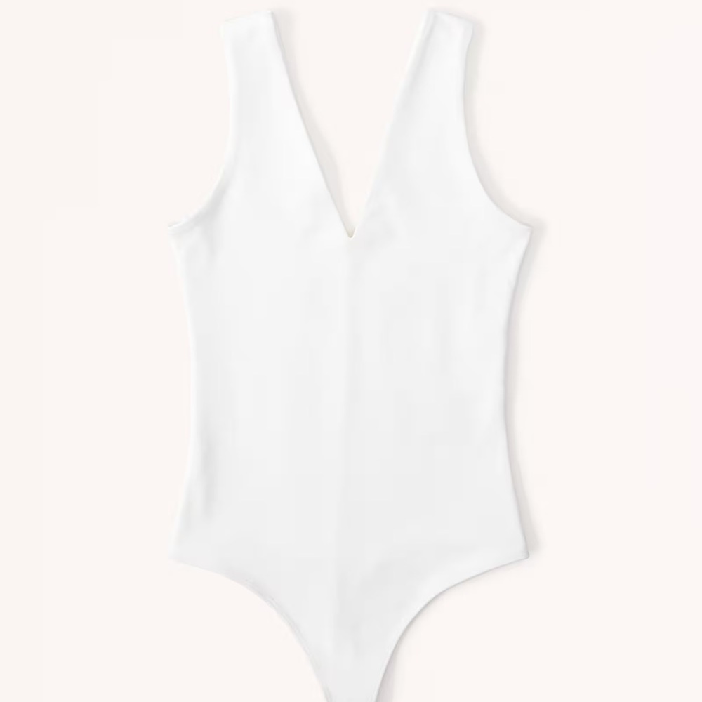 A flattering and bodysuit with a sleek double V-neck